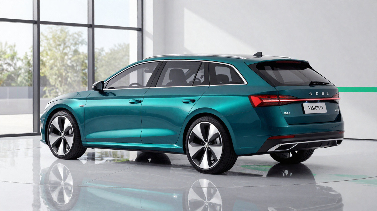 Carro elétrico verde modelo Vision 0 da marca Solo em ambiente interno iluminado por luz natural.